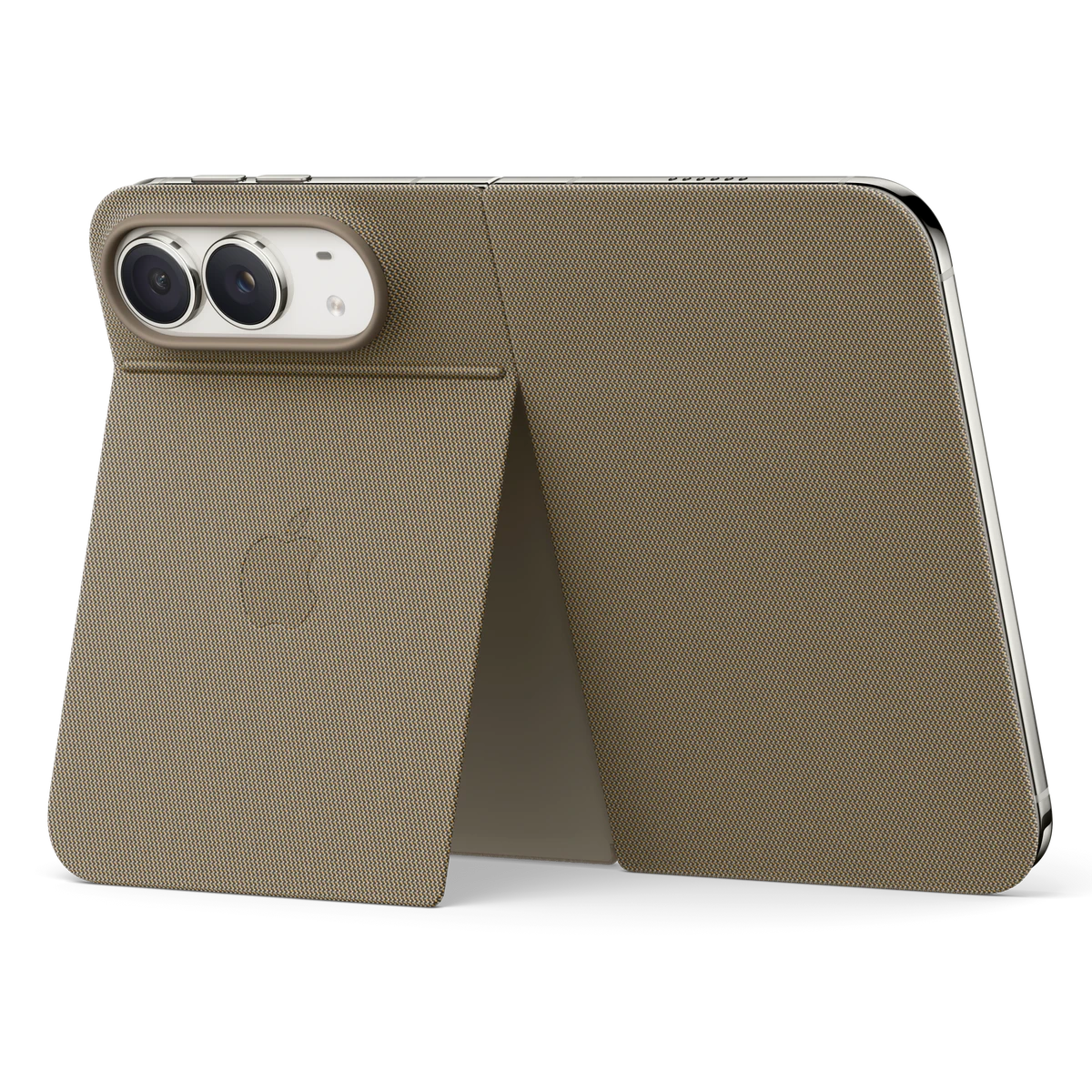 iPhone Duo Folio mit Standfuß in Taupe